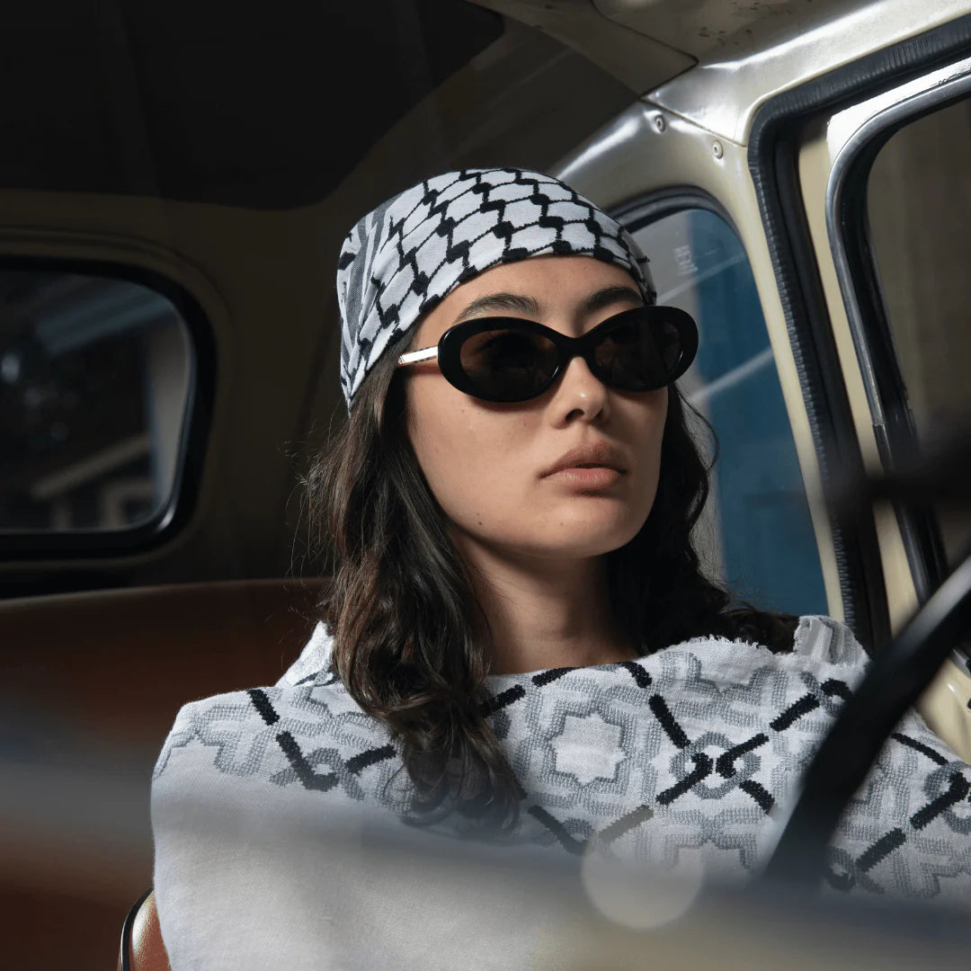 SEP MINI BLACK & WHITE KEFFIYEH