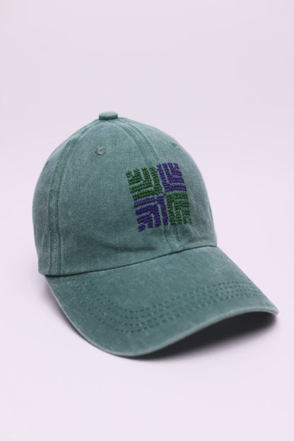 Square feather hand embroidered cap