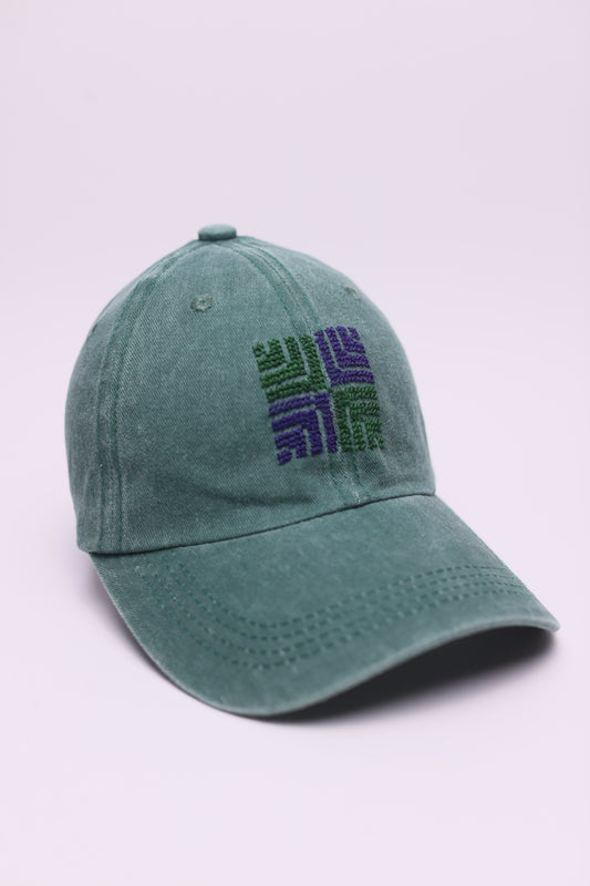 Square feather hand embroidered cap