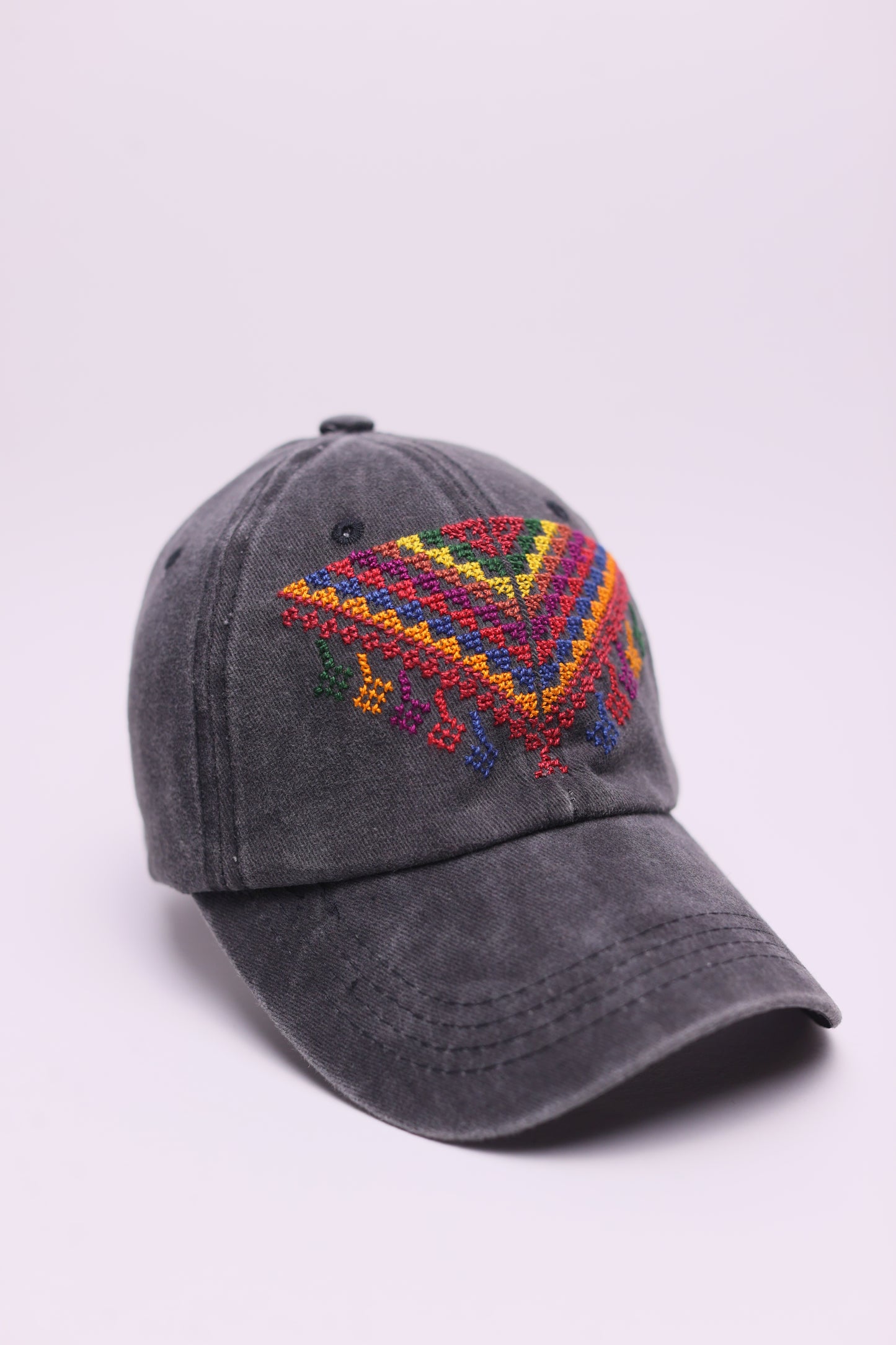 Multicolor triangle hand embroidered cpa
