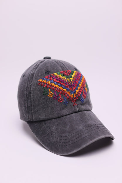 Multicolor triangle hand embroidered cpa