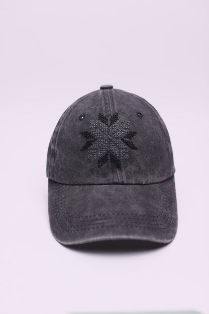 Charcoal starthand embroidered cap