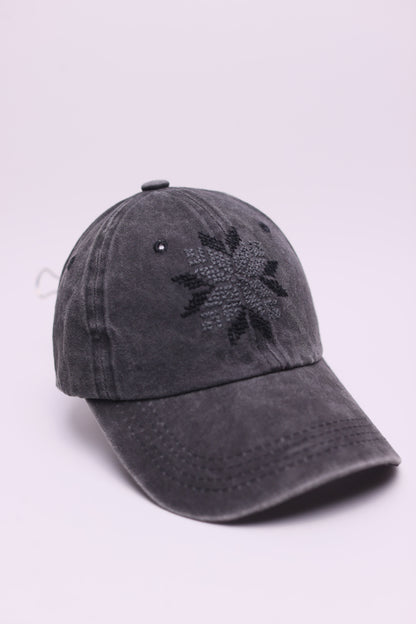 Charcoal starthand embroidered cap