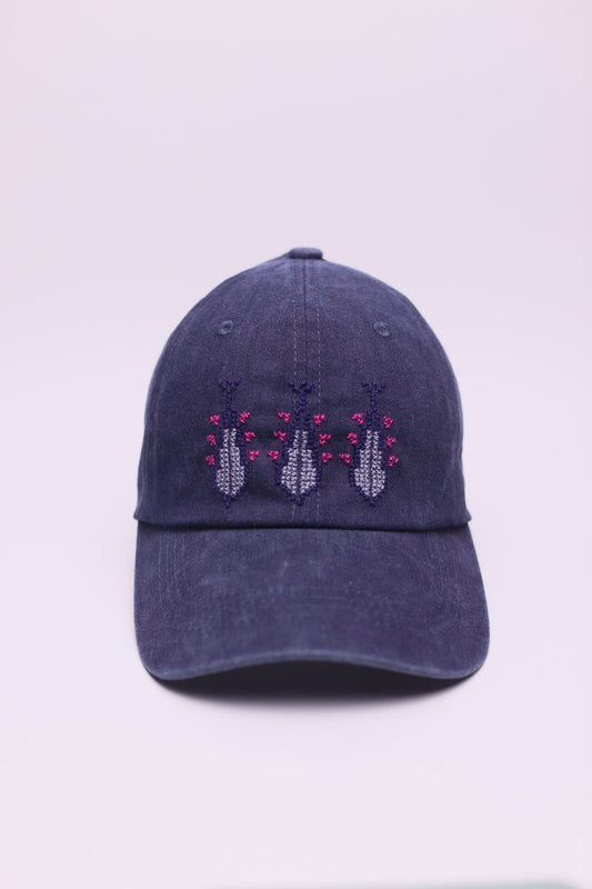 Saru Navy hand embroidered cap