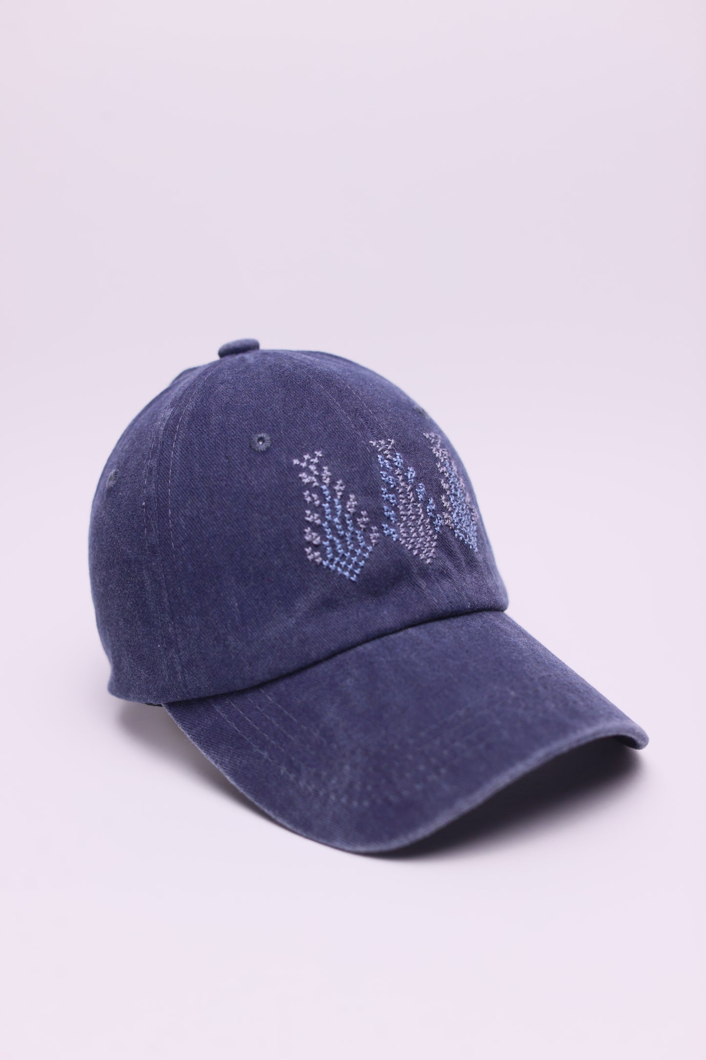 3 saru navy hand embroidered cap