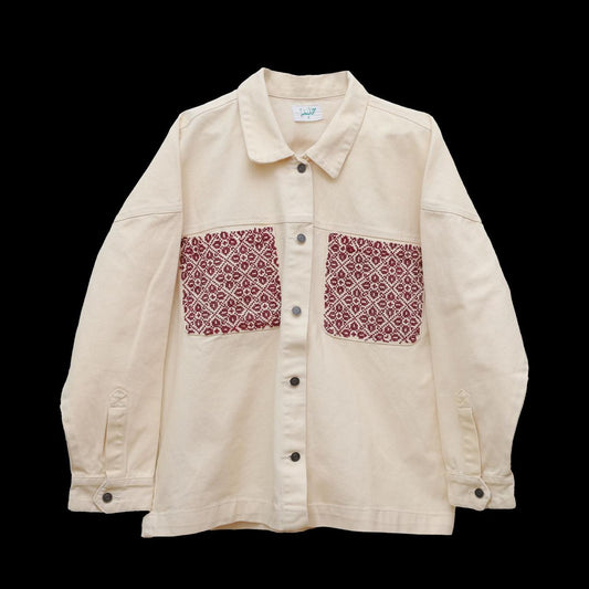 Halimeh off white denim jacket