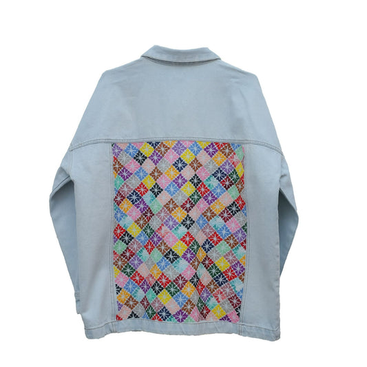 Halimeh multicolored hand embroidered jacket