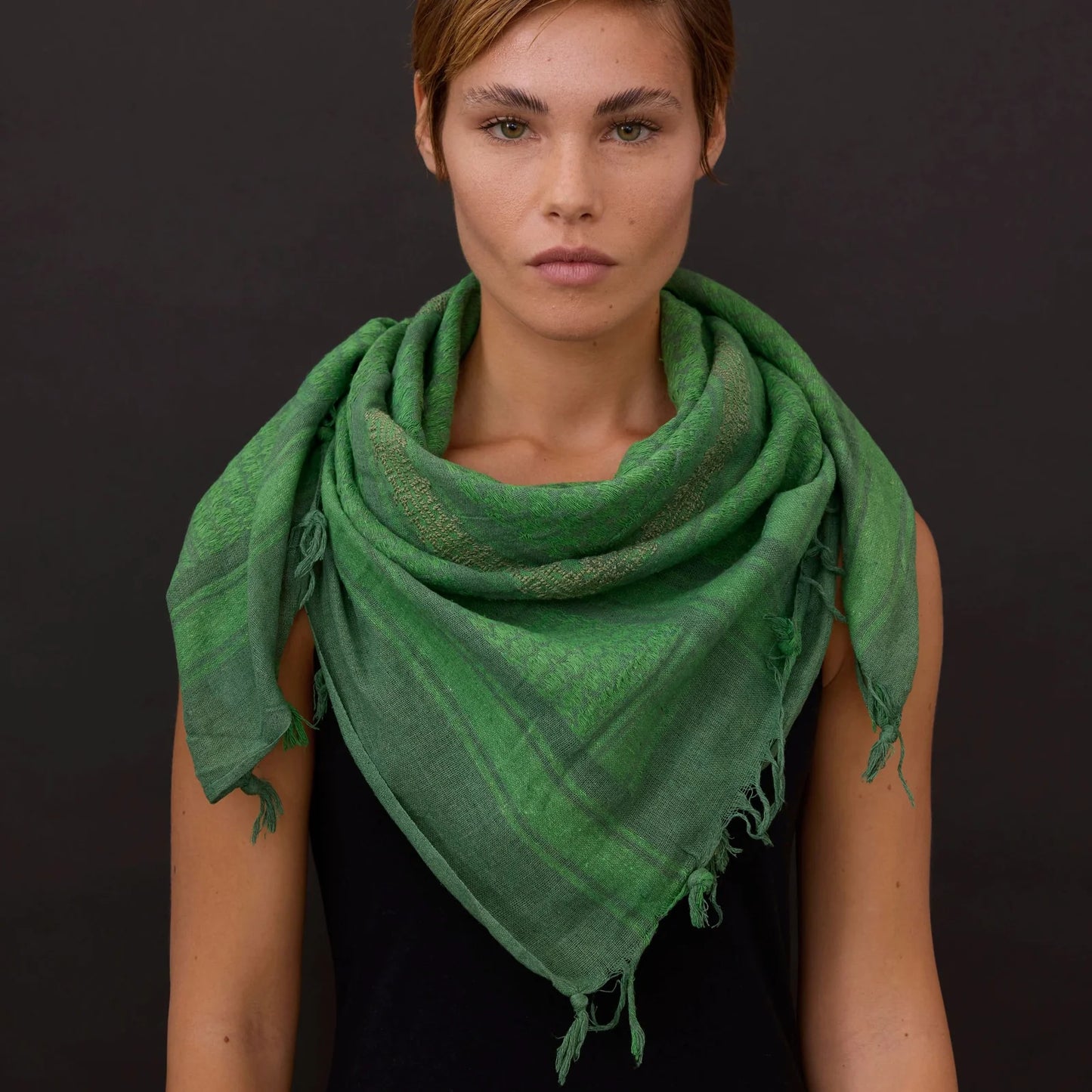 SEP MARY COTTON KEFFIYEH- GREEN