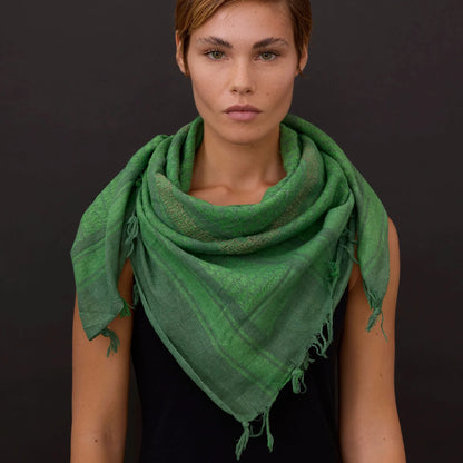 SEP MARY COTTON KEFFIYEH- GREEN
