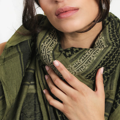 SEP MARY COTTON KEFFIYEH- KHAKI