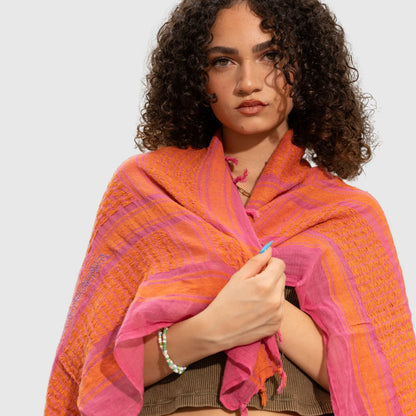 SEP MARY COTTON KEFFIYEH- PINK