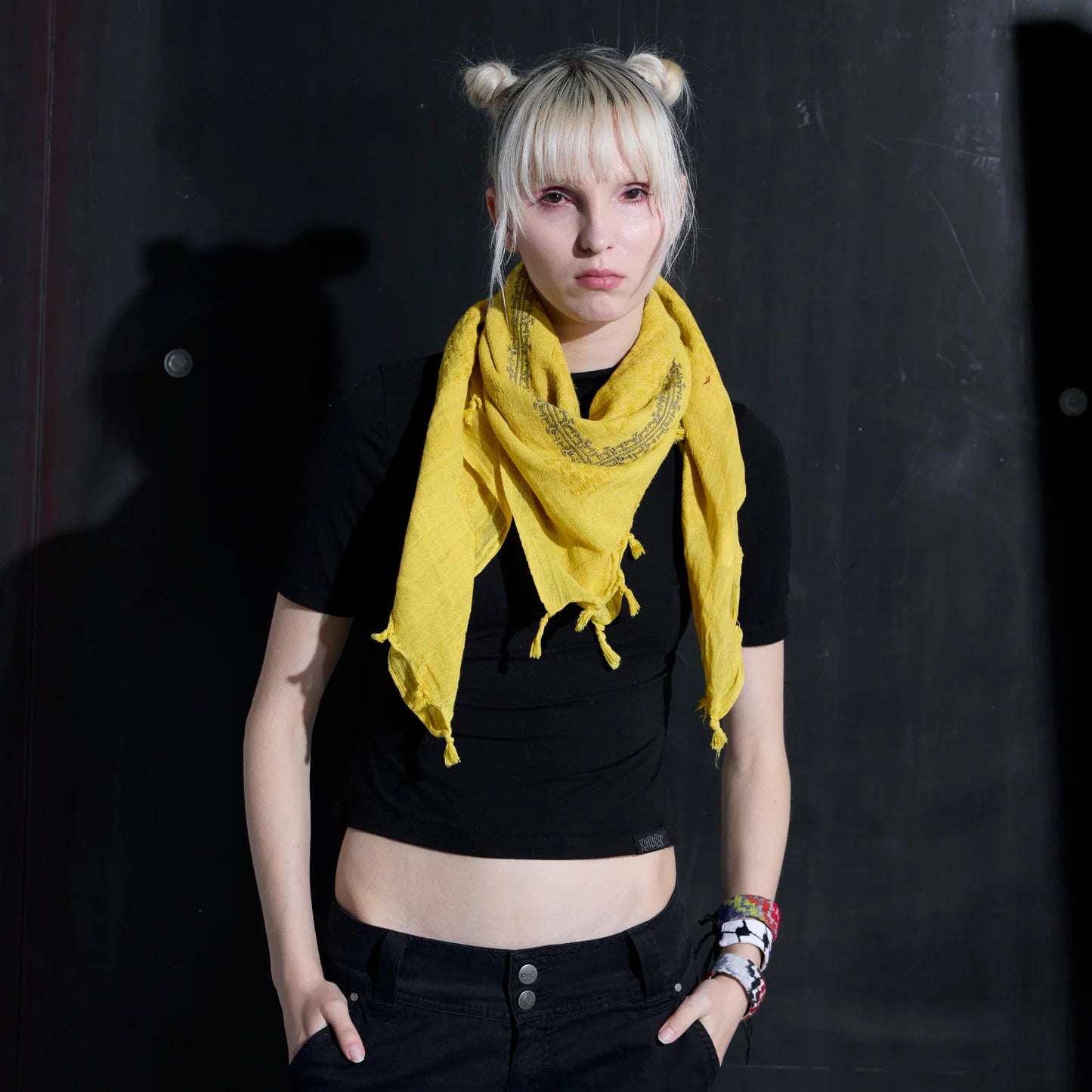 SEP MARY COTTON KEFFIYEH- MUSTARD