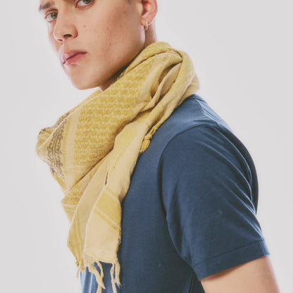 SEP MARY COTTON KEFFIYEH- MUSTARD