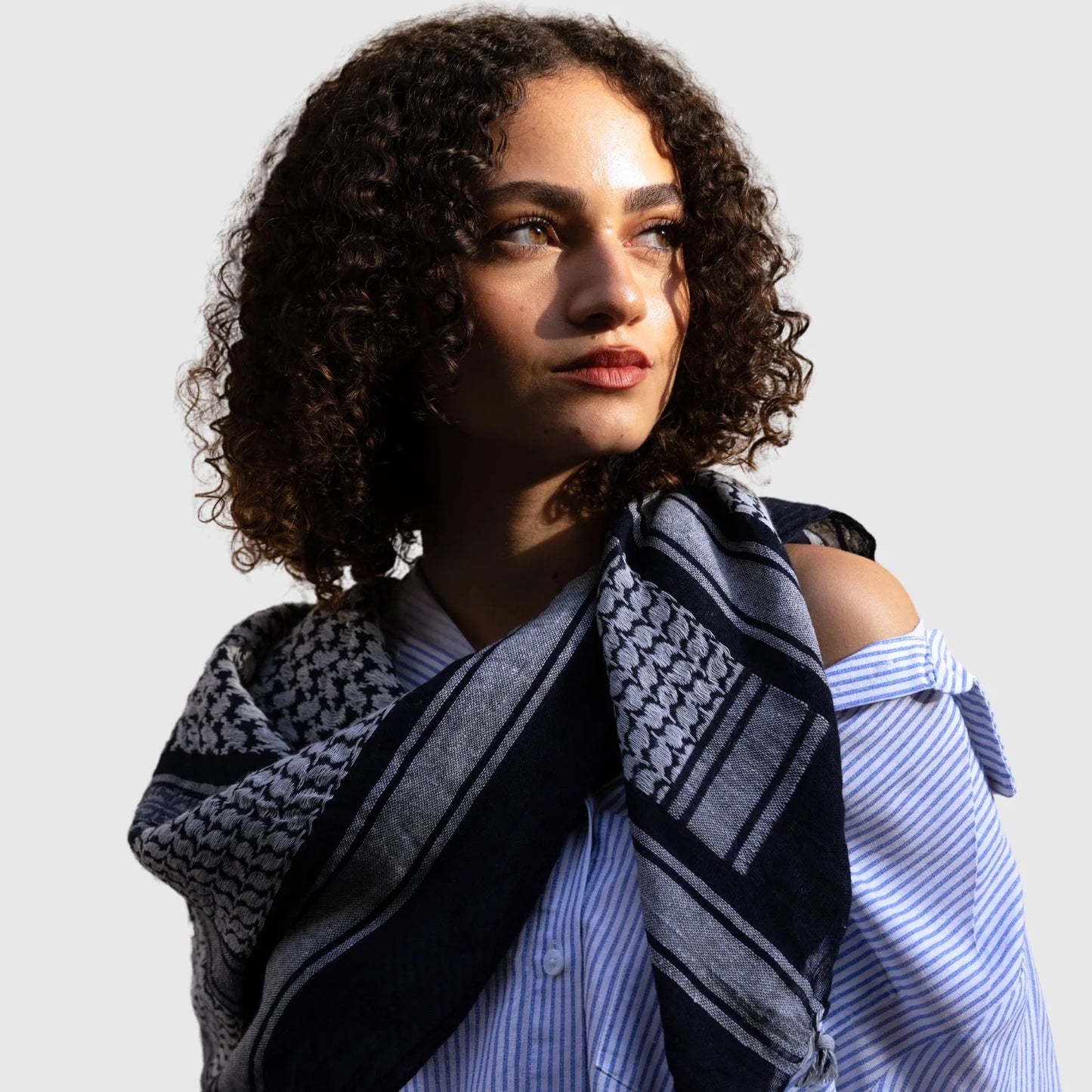 SEP MARY COTTON KEFFIYEH- BLUE