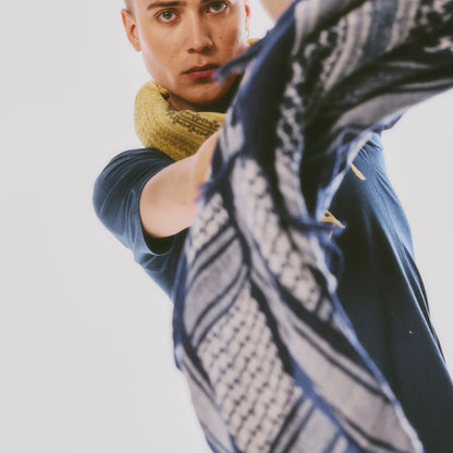 SEP MARY COTTON KEFFIYEH- BLUE