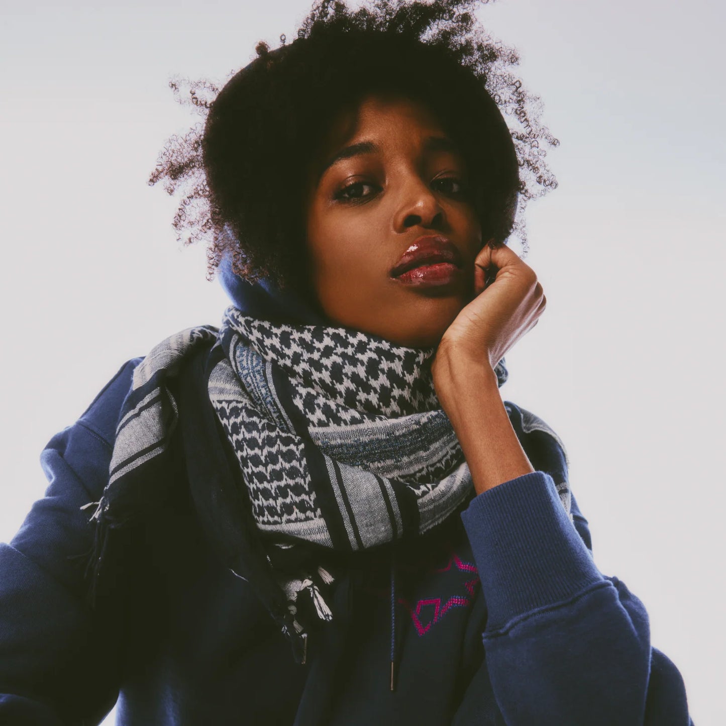 SEP MARY COTTON KEFFIYEH- BLUE