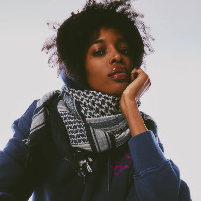 SEP MARY COTTON KEFFIYEH- BLUE