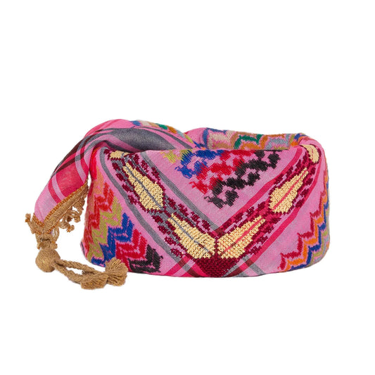 SEP MULTICOLOR KEFFIYEH- PINK