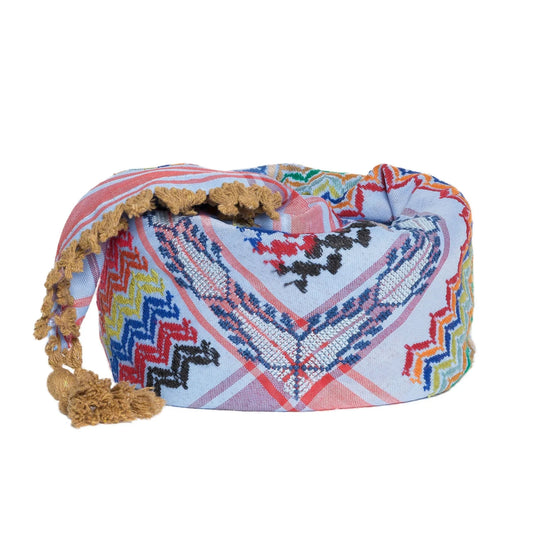 MULTICOLOR KEFFIYEH- BLUE