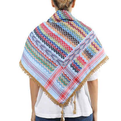 MULTICOLOR KEFFIYEH- BLUE