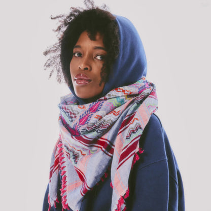 SEP MULTICOLOR COTTON KEFFIYEH- BLUE