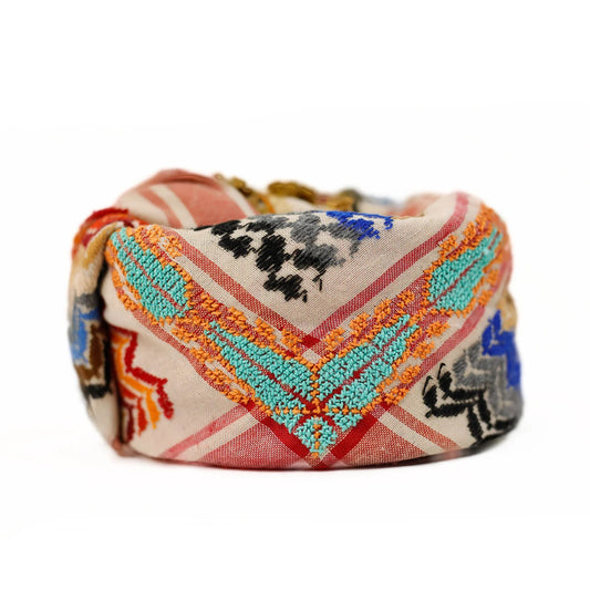 SEP MULTICOLOR KEFFIYEH- BEIGE