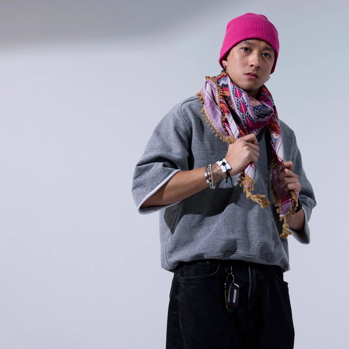 SEP- MULTICOLOR KEFFIYEH- PURPLE