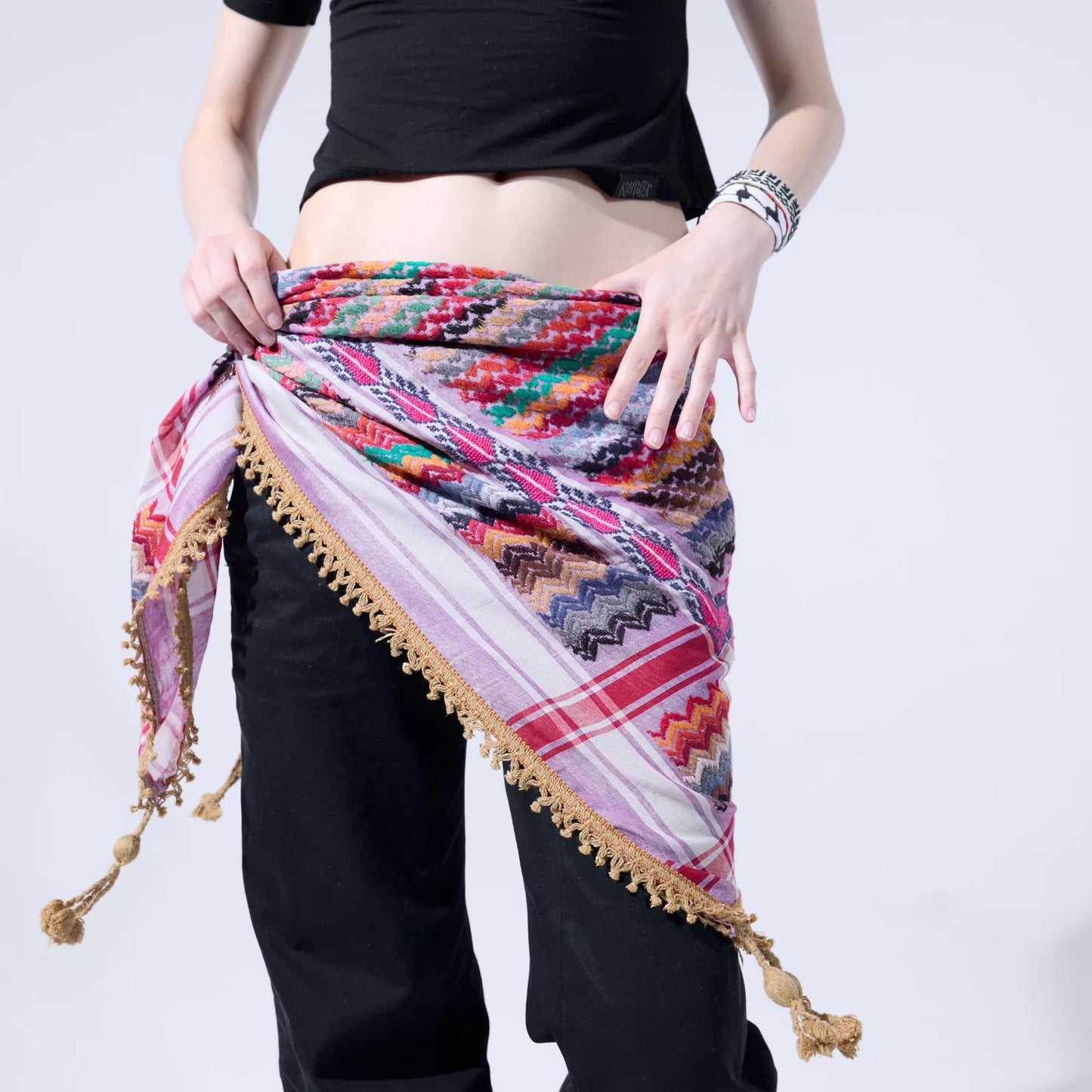 SEP- MULTICOLOR KEFFIYEH- PURPLE