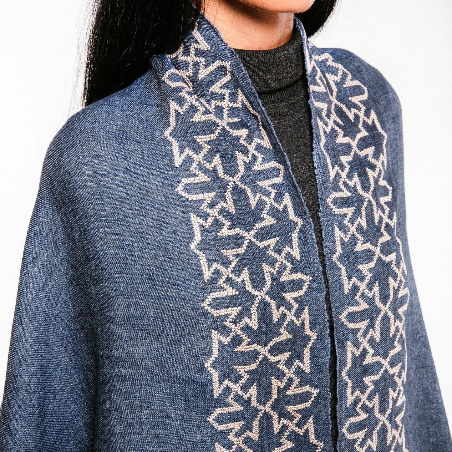 SEP BLUE LINEN SHAWL SULTAN HAN