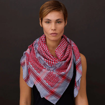 SEP THALIA KEFFIYEH- BLUE & RED